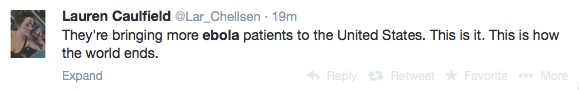US Ebola Tweet