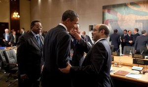 President Obama with Meles Zenawi