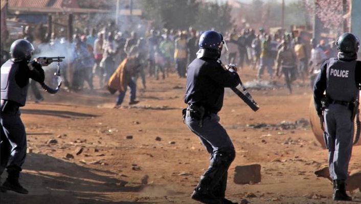 Riot police South Africa