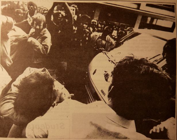 MP about to be hit Wits March