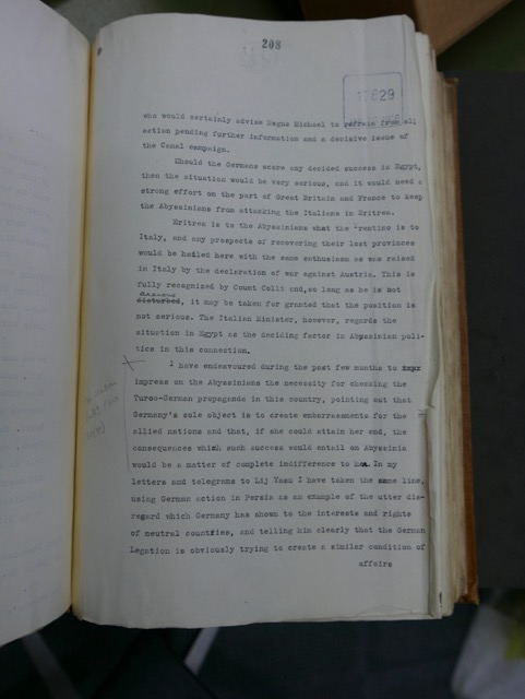 Thesiger Ethiopia National Archive FO 371/2593