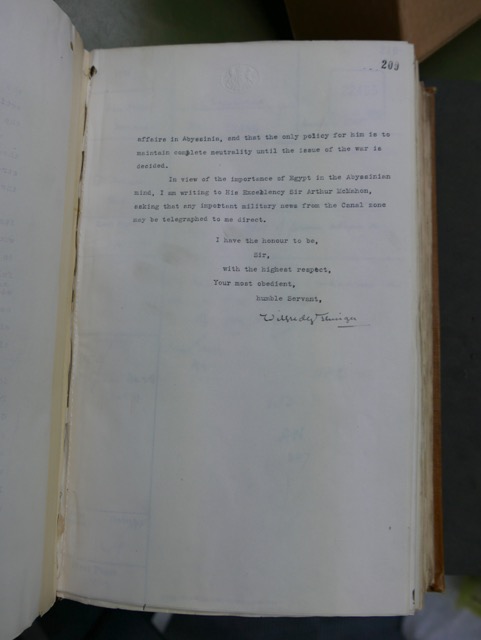 Thesiger Ethiopia National Archive FO 371/2593