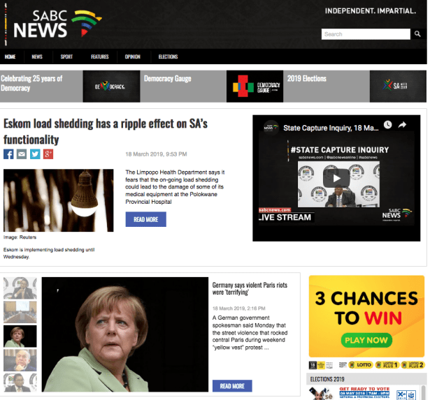 SABC 23.00 18 March 2019