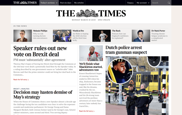 Times 23.00 18 March 2019