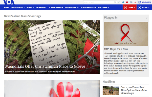 VOA News 23.00 18 March 2019