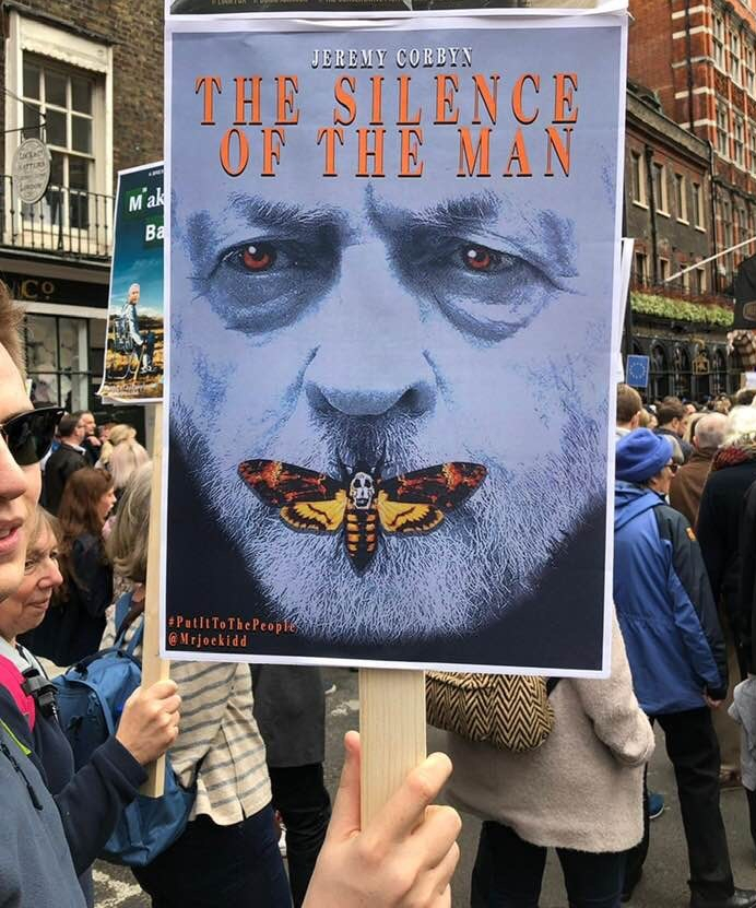 Coryn poster on anti-Brexit march