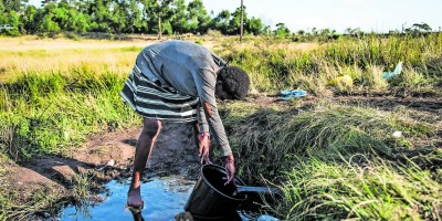 Collecting water from a polluted source