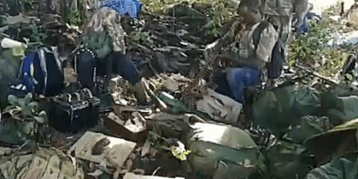 Picture of captured weapons by Islamic state Central Africa Province