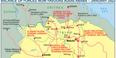 Africa Confidential map Tigray War