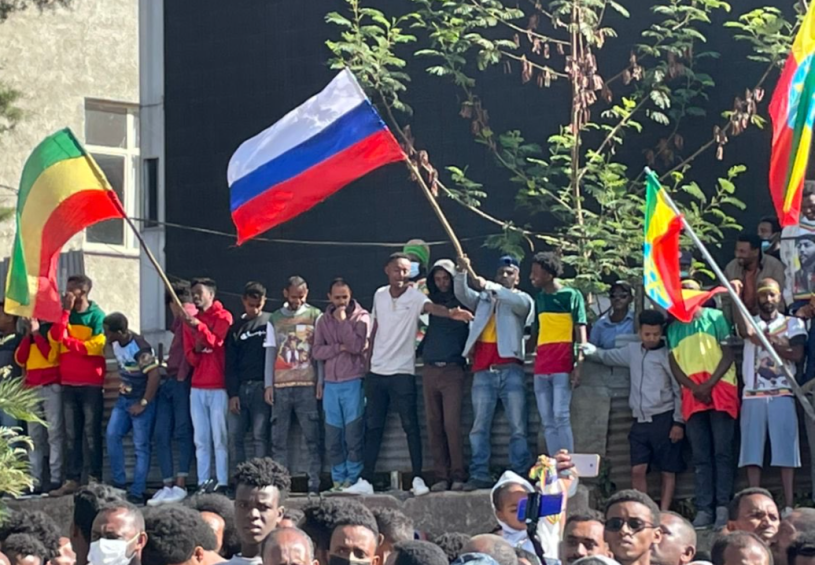 Russian flag waved at Adua commemoration Addis