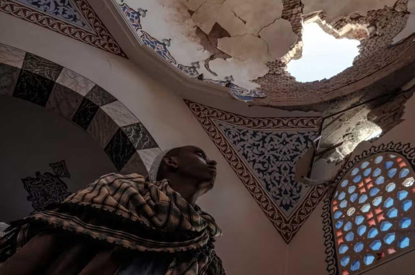 Damage done to mosque