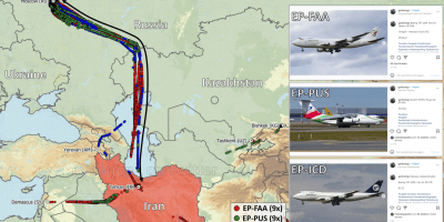Gerjon tracks flights Iran Russia