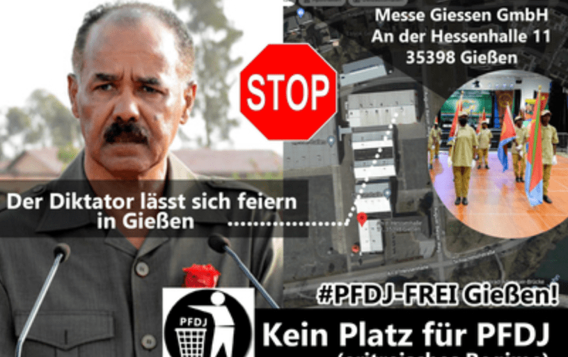 Ban PFDJ Giessen Festival campaign