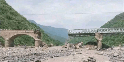 Kobo - Woldiya bridge destroyed by retreating Ethiopian forces