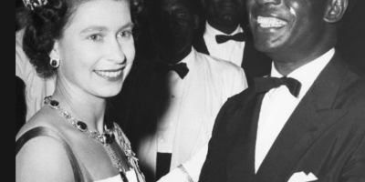 Queen Elizabeth dancing with Kwame Nkrumah