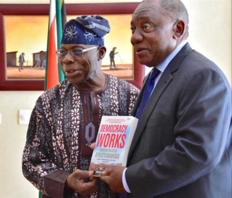 Olusegun Obasanjo and Cyril Ramaphosa