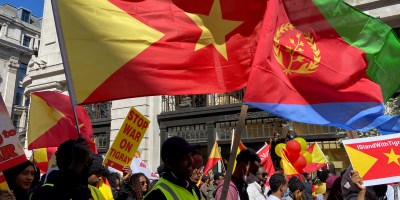 Eritreans and Tigrayans demonstrate in London against the Tigray war 2020