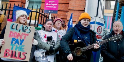 On the nurses picket line at Great Ormond Street hospital 15 Dec 2022