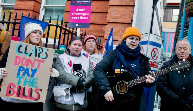 On the nurses picket line at Great Ormond Street hospital 15 Dec 2022