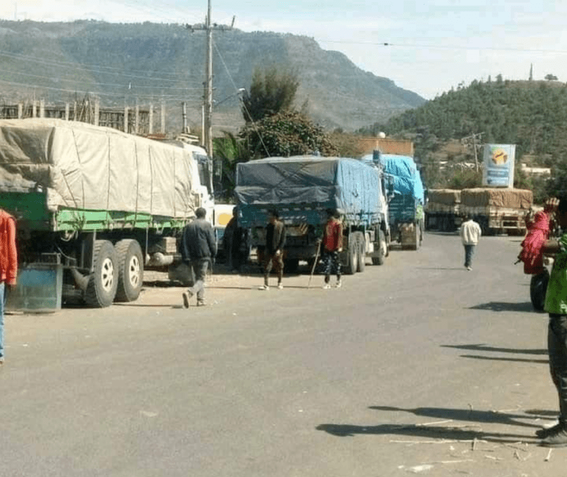 Merchant trucks arrive Mekelle