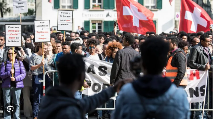 Eritrean refugees protest Switzerland