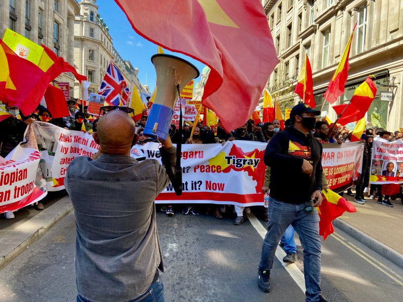 Tigray march in London 2021