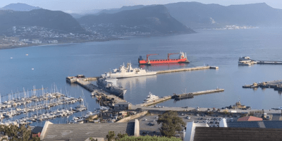 Russian vessel Lady R docks in Simonstown