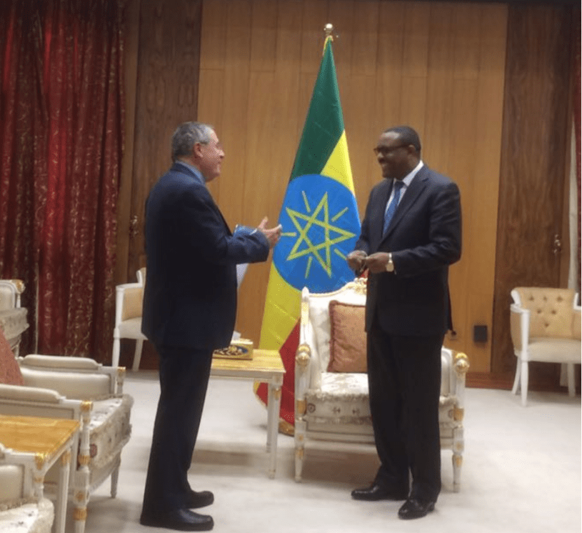 Dr. Yossie Shevel in Ethiopia for a meeting with Prime Minister Hailemariam Desalegn 3 January 2017.jpeg
