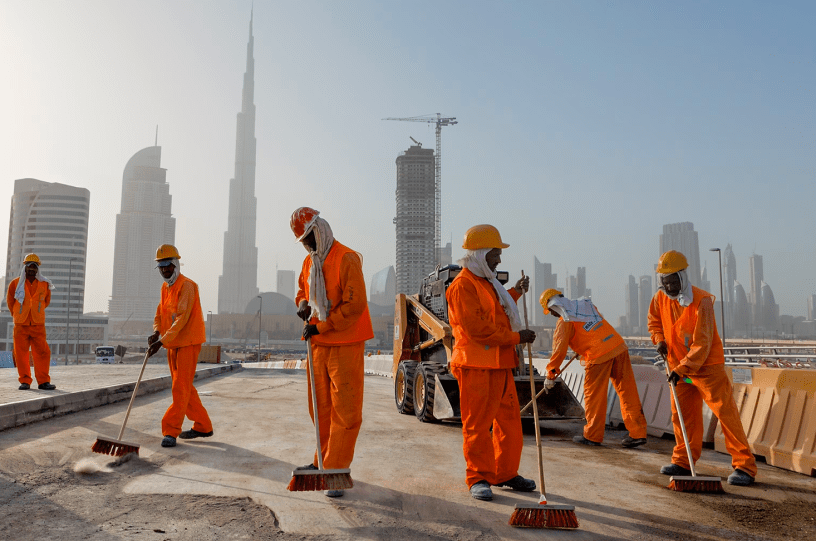 Migrant workers building the UAE