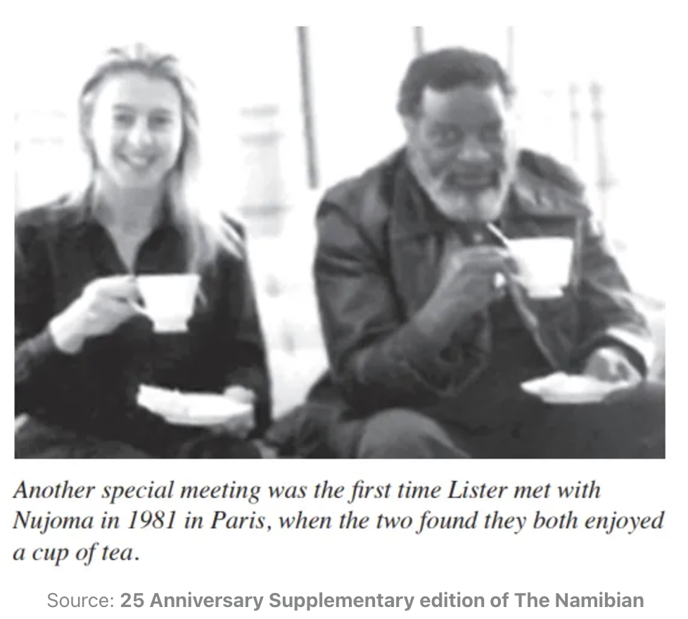 Gwen Lister and Sam Nujoma