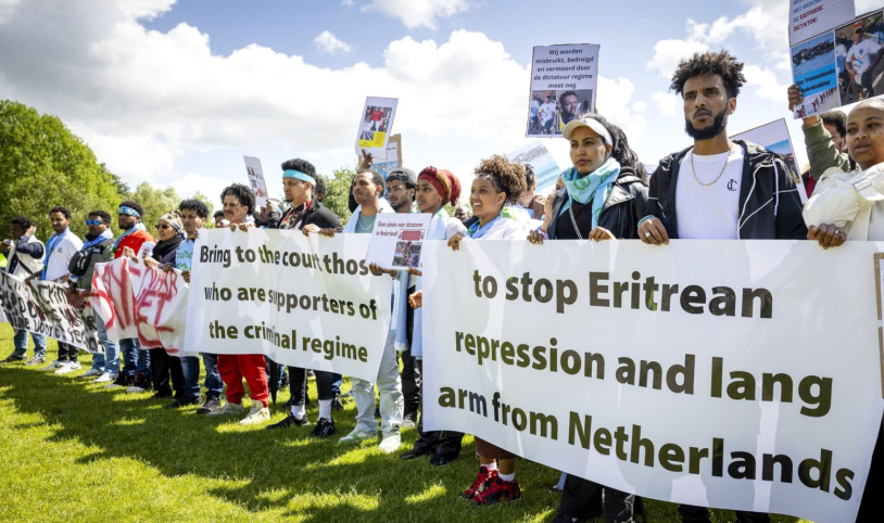 Eritrean demonstration in Netherlands
