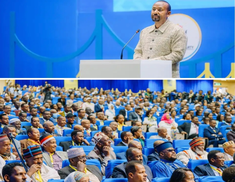 Prime Minister Abiy Ahmed addressing parliament