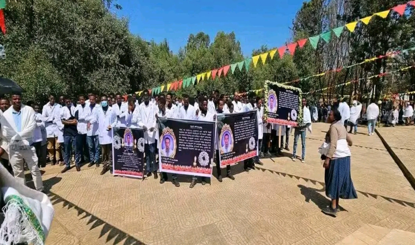 Funeral ceremony of sub-specialist Dr. Andualem Dagne in Bahir Dar