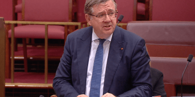 Senator Alan Scarr speaking in Australian senate