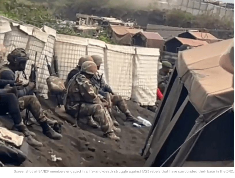 South African troops surrounded by M23 rebels
