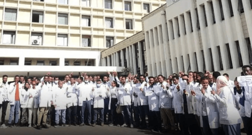 Ethiopian health workers protest