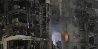 An Iranian missile strikes Israel