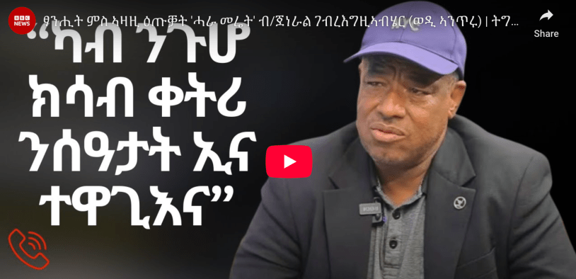 Brigadier General Gebregziabher Beyene interviewed by BBC Tigrinya