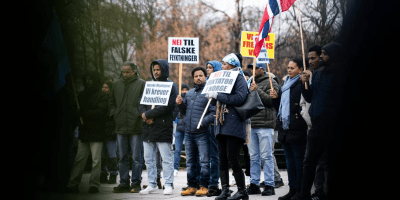 Norwegian Eritreans protest against regime supporters