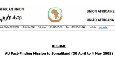 AU Fact Finding Mission Somaliland 2005