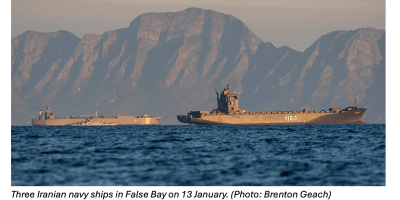 Iranian navy off Cape Town
