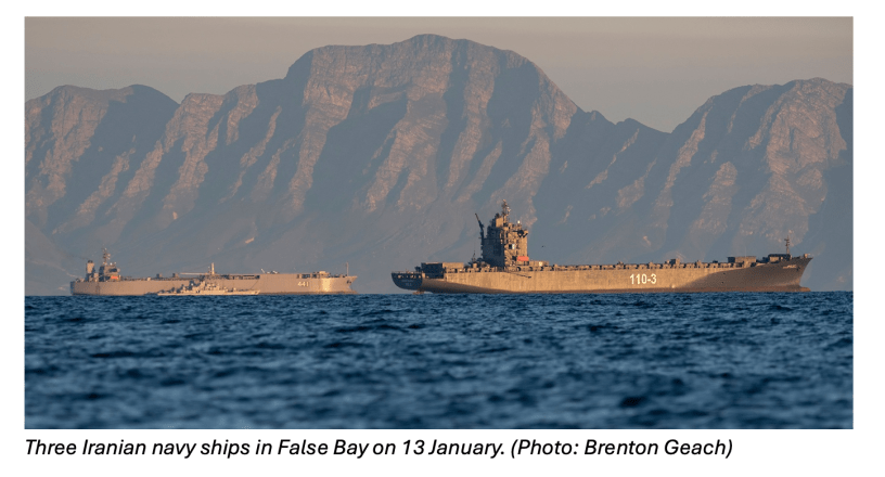 Iranian navy off Cape Town