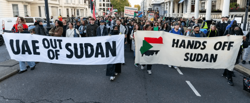 Demonstrations against UAE support for the RSF