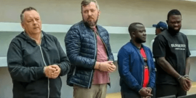 Lev Lakshtanov, Igor Ratchin, Amor Carlos Tomé and Francisco Oliveira (left to right) have been awaiting trial in Luanda for eight months