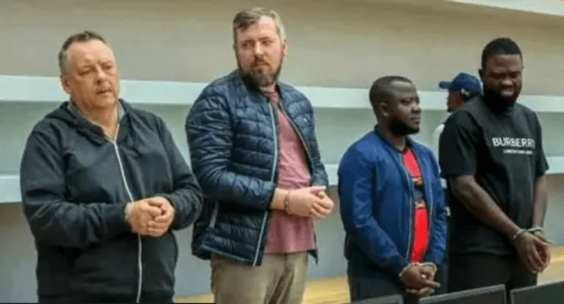 Lev Lakshtanov, Igor Ratchin, Amor Carlos Tomé and Francisco Oliveira (left to right) have been awaiting trial in Luanda for eight months