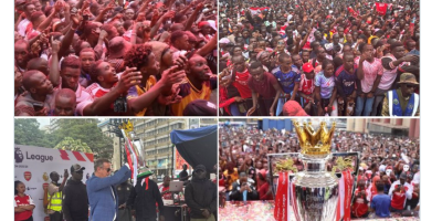 Arsenal fans Kenya celebrations