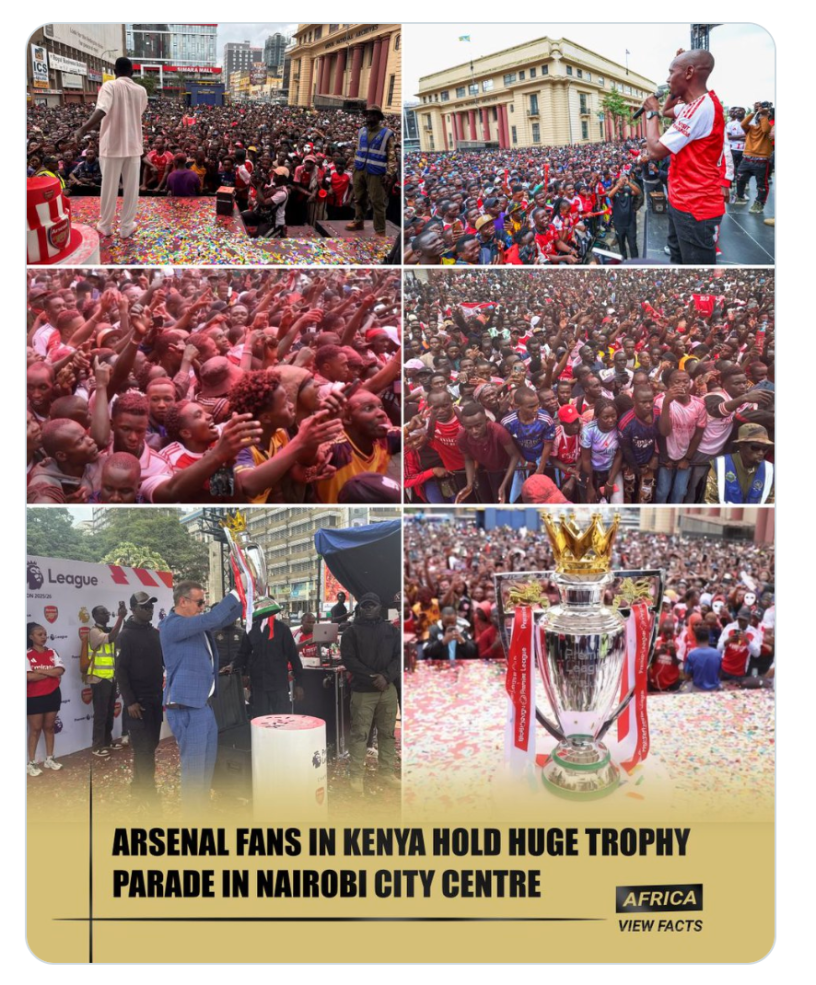 Arsenal fans Kenya celebrations