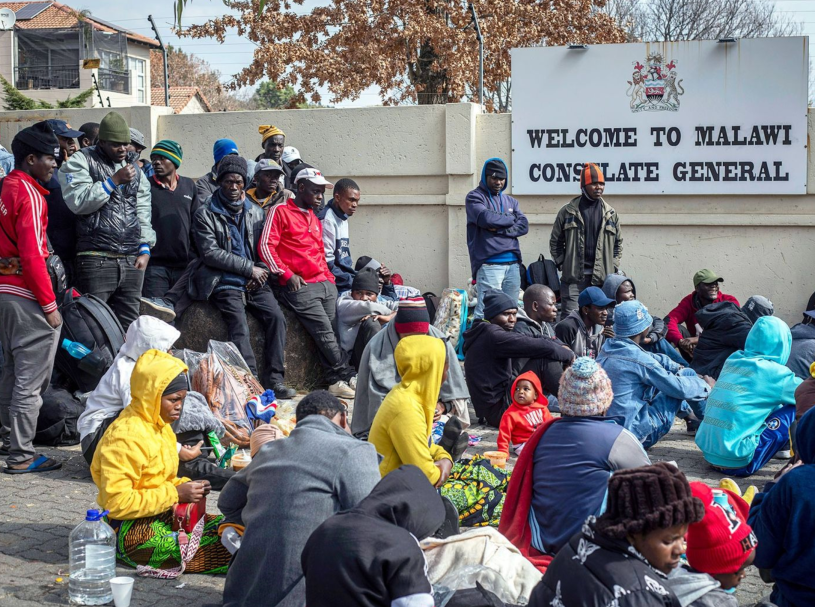 Malawians wait to leave South Africa