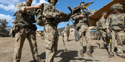 British troops training in Kenya