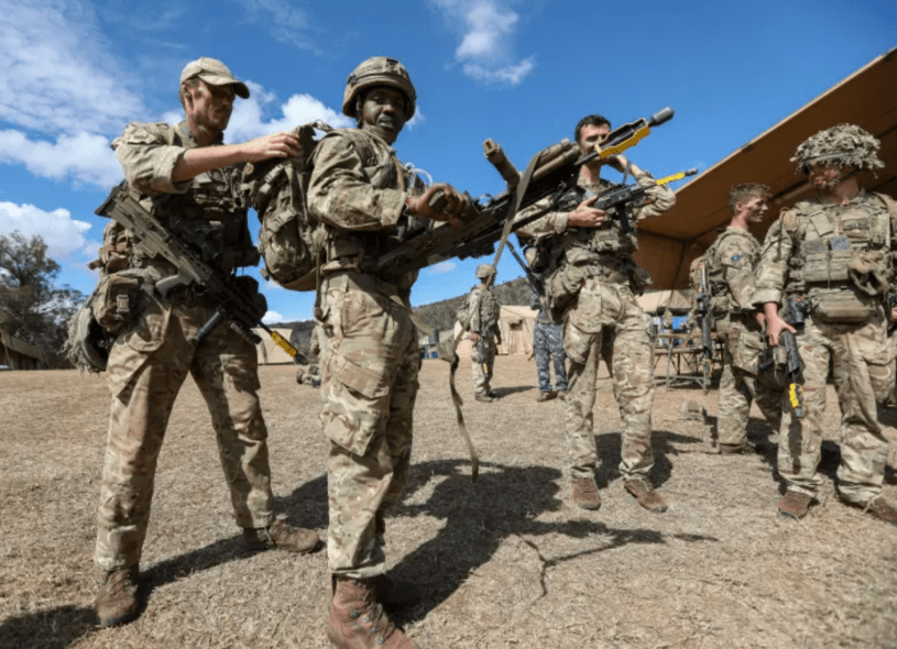 British troops training in Kenya
